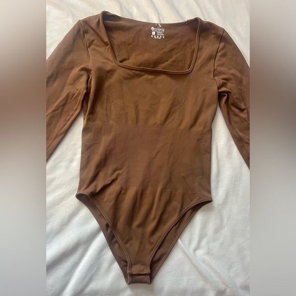 OQQ Women’s Brown Long Sleeve One Piece Bodysuit Body Suit Size Large - Picture 13 of 13